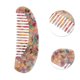 thumbnail image 3 of Ofertas Únicas 1 Pc Peine Floral Medio Redondo Hoja de Acetato Colorido, 3 of 6