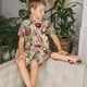 thumbnail image 4 of Balery Tulips Flowers Conjunto de Pijama Infantil de Manga Corta con Estampado – Ropa de Dormir de Algodón Suave-Small, 4 of 6