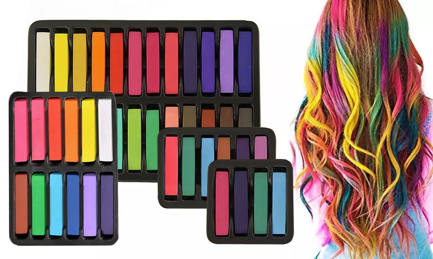 Washable and Temporary Hair Color Chalk 12 piece Perfect for the Holidays