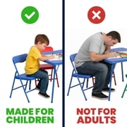 BizChair Kids Colorful 3 Piece Folding Table and Chair Set