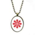 thumbnail image 1 of Fleur Rouge Foncé Symmertry Simple Collier Chaîne Vintage Perle Pendentif Bijoux Collection, 1 of 3