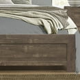 thumbnail image 3 of Tcbosik Full Size Platform Bed, Wood Bed Frame with Headboard and Footboard for Bedroom, Easy Assembly, Rustic Brown, 3 of 4