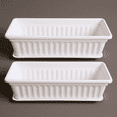 thumbnail image 1 of Minkissy 2Pcs Planting Box Plastic Vegetable Flower Planters for Balcony Garden Lovers Use, 1 of 6
