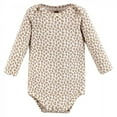 thumbnail image 4 of Hudson Baby Infant Girl Cotton Long-Sleeve Bodysuits, Blush Rose Leopard 5-Pack, 6-9 Months, 4 of 7