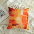 thumbnail image 5 of Orange Throw Pillow Covers Set of 2 Modern Abstract Artwork Burnt Orange Red Decorative Throw Pillows Home Decor Cushion Cases for Couch Bed Living Room Bedroom Outdoor Decor Yellow White 18x18 inches, 5 of 6