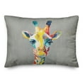 thumbnail image 2 of Creative Products Colorful Giraffe on Gray 14x20 Indoor / Outdoor Pillow, 2 of 3
