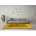 thumbnail image 3 of Ahgly Company Machine Washable Indoor Rectangle Oriental Yellow Industrial Area Rugs, 2' x 4', 3 of 4