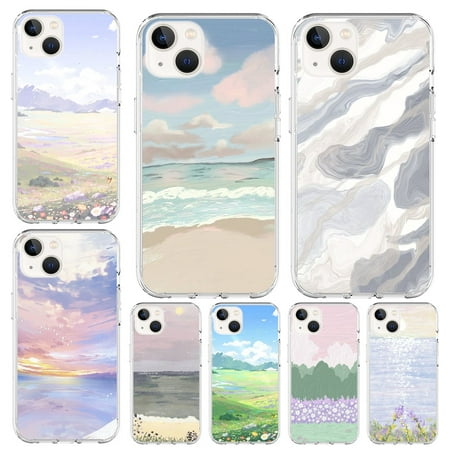 Oil Painting Pattern Soft Silicone Clear Phone Case for iPhone 11 12 13 14 15 Pro Max 6 7 8 Plus Mobile Silicone Back Cover-H