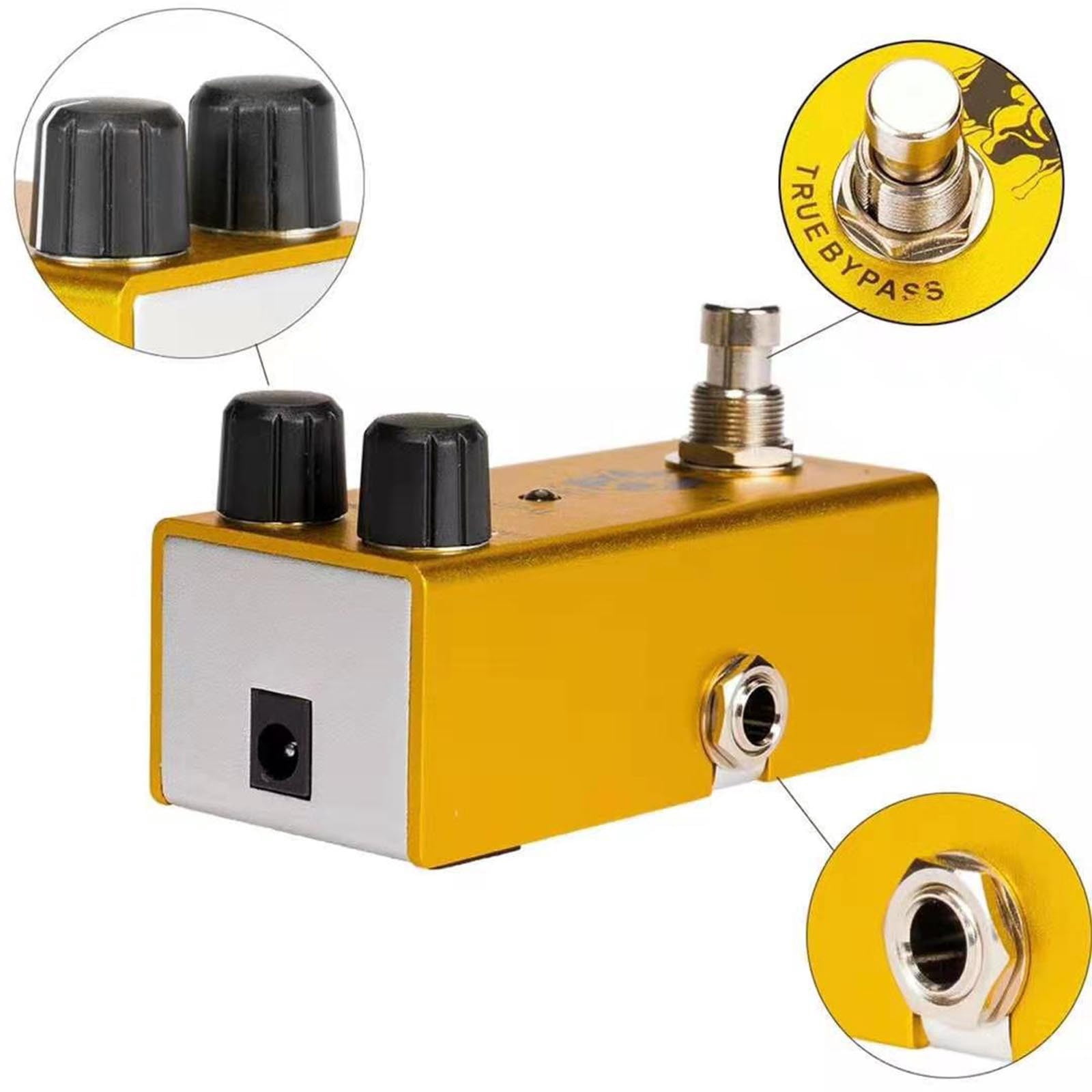 2 Packs Guitar Effects Pedal Metal Distortion Overdrive with Reverb Chorus Sound for Electric Guitar Professional Stage Performance Compact Stompbox Multi Effects Processor
