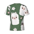 thumbnail image 6 of Vsdgher Alpaca Faces Print Men's Dry Fit Mesh Athletic Shirts Moisture Wicking Tennis T-Shirt Tops, 6 of 9