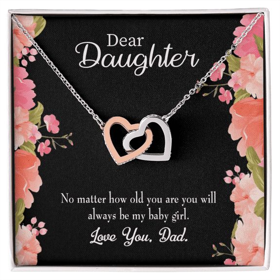To My Daughter Dad's Baby Girl Inseparable Necklace