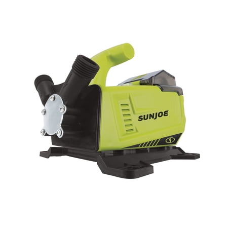 Sun Joe 24V-XFP5-LTE 24-Volt iON+ Cordless 5.0-GPM Transfer Pump Kit, 14-Ft Suction Lift, 50-Ft Head Height, W/ 2.0-Ah Battery and Charger