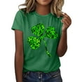 thumbnail image 2 of Baqcunre T Shirts for Women,Casual St. Patrick's Day Print Top Short Sleeve Round Neck T-shirt Top,St. Patrick's Day Shirts for Women Womens Tops,Graphic Tees for Women Green S-XXL, 2 of 7