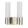 thumbnail image 1 of Cal Lighting LA-198-2L Brushed Steel Glass Wall Lamp GU24 Socket Two Light, 1 of 2