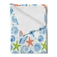 thumbnail image 2 of Sea Shells Soft Flannel Fleece Blanket, Starfishes Aqua Marine Inspirations Aquarium Oyster Nautical Wildlife Underwater, Cozy Plush for Indoor and Outdoor Use, 70" x 90", Multicolor, by Ambesonne, 2 of 5