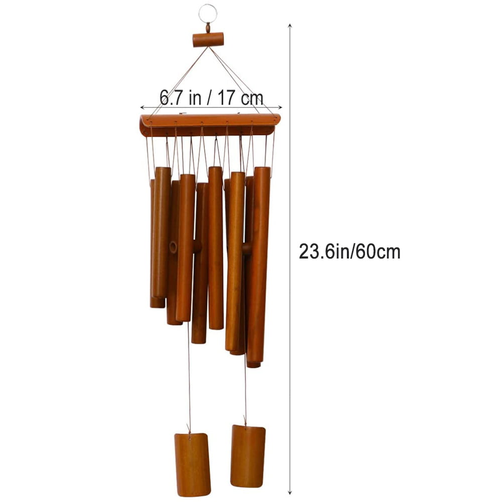 21 Bar Dream Chime Brushed Chrome on Bamboo w/ Sound File wind chime 