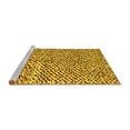 thumbnail image 2 of Ahgly Company Machine Washable Indoor Square Abstract Yellow Contemporary Area Rugs, 3' Square, 2 of 4
