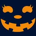 thumbnail image 2 of Men's CHIN UP Halloween Jack o' Lantern Face Sweatshirt Navy Blue Medium, 2 of 4
