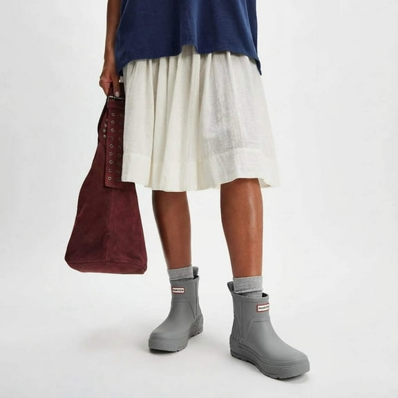 Hunter Women's Wales Waterproof Rain Booties Light Gray HWWALES 051