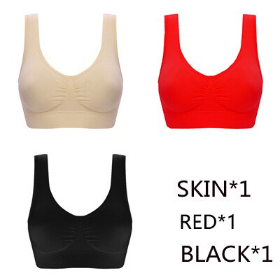 Sujetador sin costuras con almohadillas Sujetadores de talla grande para mujer Sujetador deportivo de algodón para dormir Bralette activo para mujer Sujetador con relleno Tan Jianjun unisex