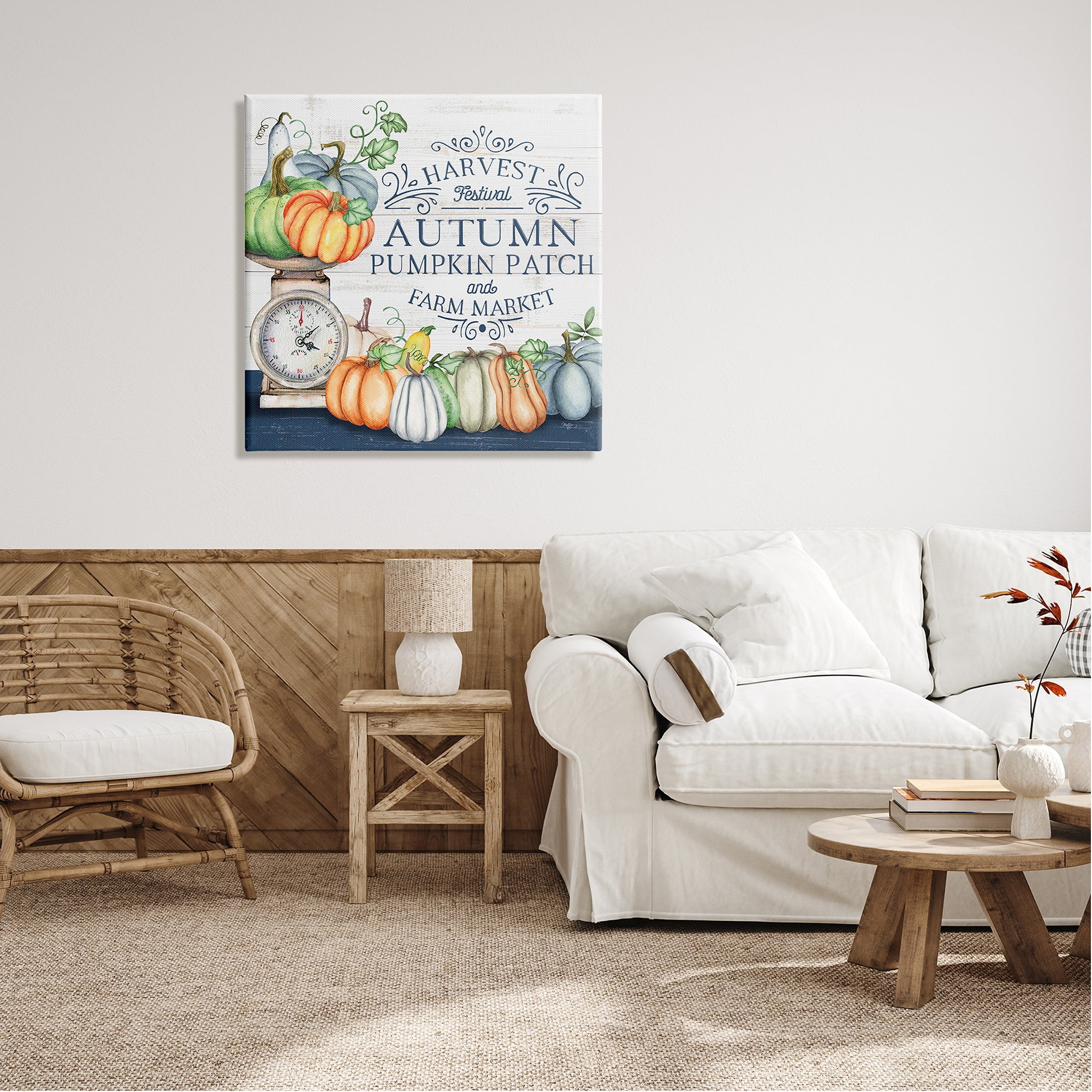 Stupell Industries Autumn Harvest Festival Holiday Painting Gallery Wrapped Canvas Print Wall Art, 30 x 30
