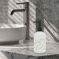 thumbnail image 6 of Unique Bargains 1 Pc Reusable Cylinder Marble Soap Dispenser 13.53oz White Black, 6 of 6