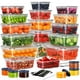 thumbnail image 1 of Recipientes de almacenamiento de alimentos KITHELP, 46 unidades, sin BPA y con tapas, 1 of 7