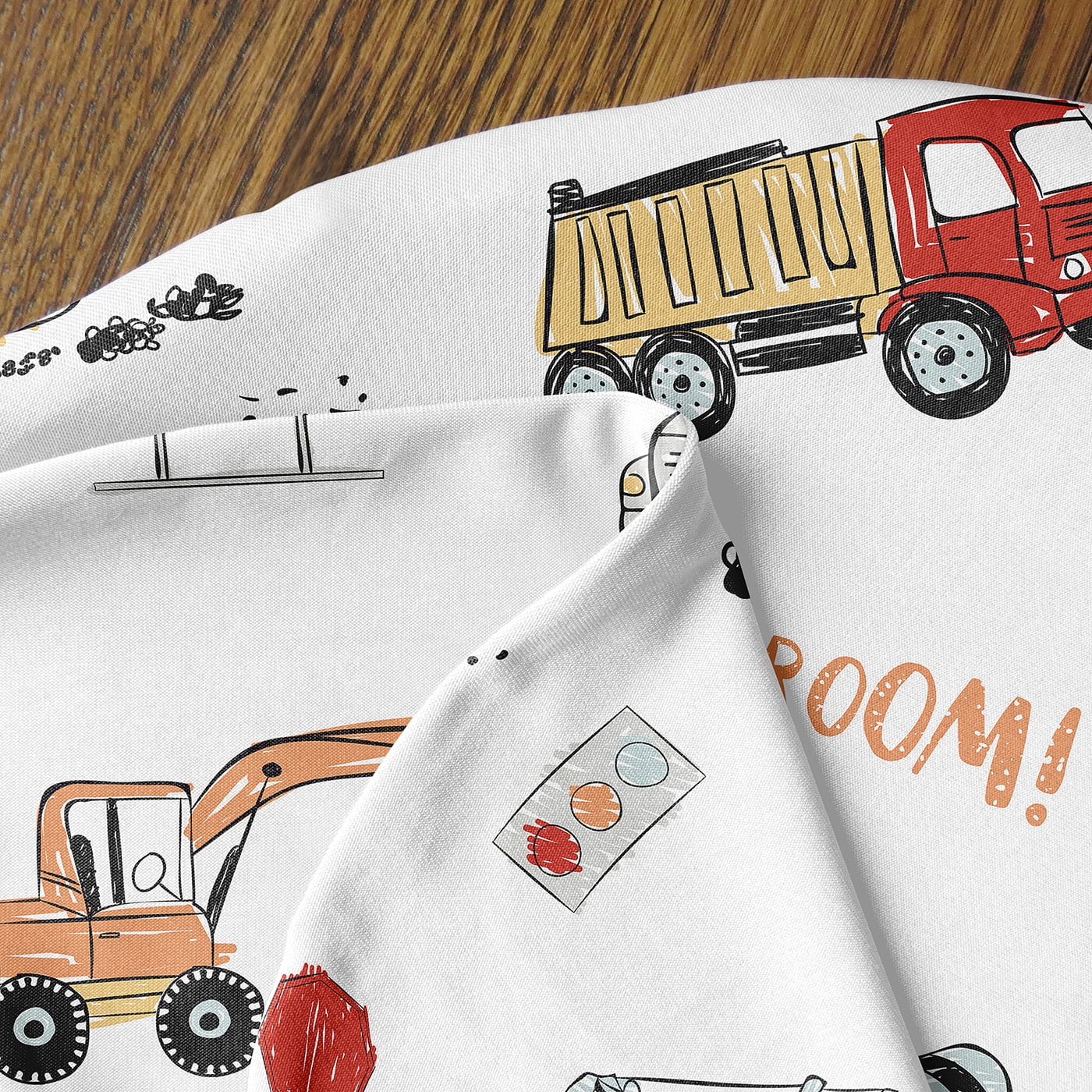 Sweet Jojo Designs Construction Truck Red Blue and Grey Nursing Pillow Cover Case (Pillow Not Included) (Pillow NOT Included)