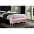 thumbnail image 5 of Home Square 2 Piece Contemporary Velvet Bench Set in Pink, 5 of 5