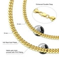 thumbnail image 5 of KRKC&CO 6 Side Solid Diamond-Cut Cuban Link Chain for Men, Real Solid 14K Gold Plated Chain Necklace for Men Women 6mm,26In, 5 of 6