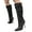 Black, variant on Slouchy Winter Boots for Women Stiletto High Heel Denim Knee High Boots Fashion Studded Pointed Toe Wide Calf Fall Booties Gray Size 7