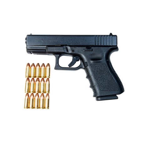 Hollow Point Handgun - Glock Model 19 handgun with 9mm ammunition Poster Print by Terry MooreStocktrek Images