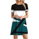 thumbnail image 1 of Vestido de Manga Corta para las Mujeres Casual Impreso Cuello Redondo, Vestido de las Señoras para la Primavera Y el Verano de Uso Diario, 1 of 9