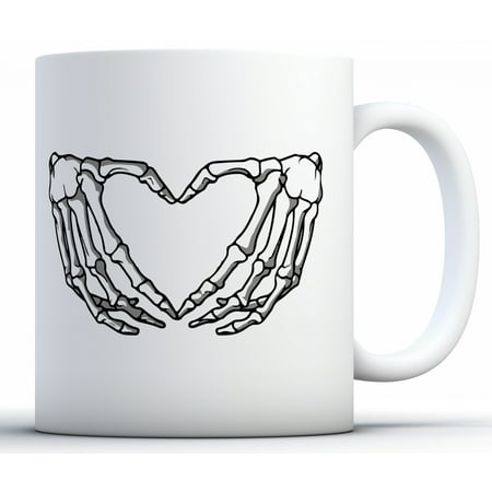 Day Celebration Gift Awkward Styles Hand Skeleton Heart Mug Skeleton Coffee Mug Dia de Los Muertos Mug Day of the Dead Celebration Gifts Mexican Tradition Skull Accessories ()