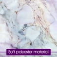 thumbnail image 3 of OUSITAID Marble Pattern Rod Pocket Kitchen Curtain Tier and Valance Set  3-Piece  Blue  54” x 36”, 3 of 8
