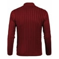 thumbnail image 4 of COOFANDY Men's Full Zip Cardigan Sweater Slim Fit Cable Knitted Zip Up Sweater with Pockets, 4 of 8