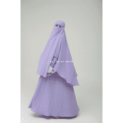 Yasmin Lilac Two Piece Jilbab With Dress & Khimar - Long & Loose Style, Light Soft Breathable Fabric