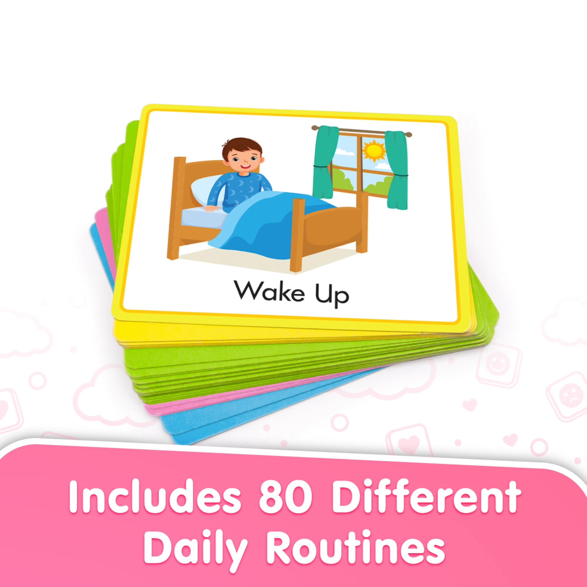 Junior Learning: Communication Cards - 80 Visual Schedule Cards, Daily Routines & Activities, Autism Support, Social & Emotional Development, Kids 4+