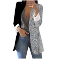 thumbnail image 1 of Gibobby Blazer mujer casual Chamarra Casual de Manga Larga con Botones y Solapa para Mujer(Negro,G), 1 of 4