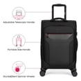 thumbnail image 3 of New York Xpress 3-Piece Softside Expandable Spinner Luggage Set with TSA Lock, 22" Carry-On, 28" and 32" Checked, Black - WD8817, 3 of 9
