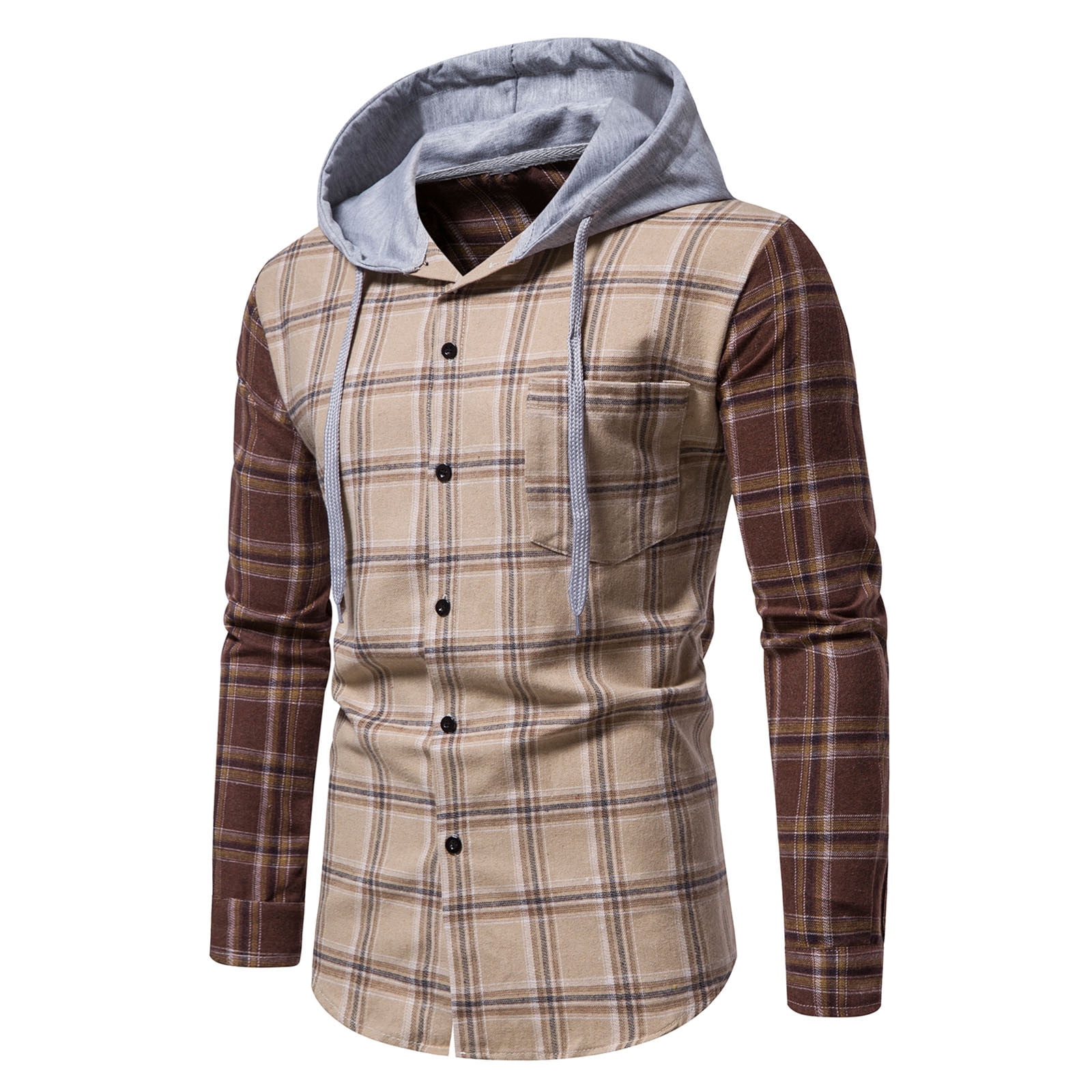 公式通販サイトセール Tall & Big Mens TMOYZQ Flannel Hooded Drawstring Hoodie Clothing