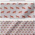 thumbnail image 2 of Soimoi Gray Cotton Cambric Fabric Fox Animal Print Fabric by the Yard 56 Inch Wide, 2 of 7