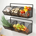 thumbnail image 1 of Kitchen Rack Wall Mounted Seasoning Spice Vegetable and Fruit Storage Rack Wall Drain Basket Punch-Free, 1 of 5