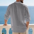thumbnail image 6 of Men’s Linen Shirts Long Sleeve Yoga Tops Casual Summer Hippie Beach T Shirts, 6 of 9