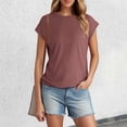 thumbnail image 2 of Basic T-Shirts Scoop Neck Short Sleeve Crop Tops Cute Summer Tops loose Tees Y2k Clothing 2024, 2 of 9