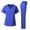 Blue, variant on Scrub Sets for Woman Essential Jogger V-Neck Short Sleeve Top Set Doctor Nurse Comfortable Work Clothes Set Green
