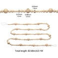 thumbnail image 4 of Handmade Holiday Farmhouse Wood DIY Crafts Wooden Beaded Garland Prayer Beads Wall Hanging Home Decor 5, 4 of 8