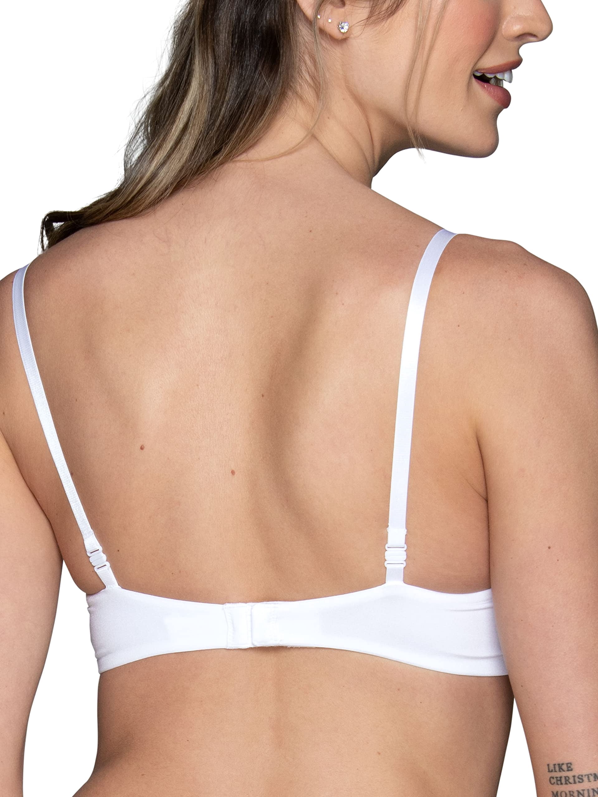 Vanity Fair Womens Ego Boost Add-a-Size (+1 Cup Size) Push Up Bra, Wirefree - White, 34B US