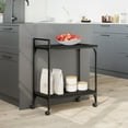 thumbnail image 4 of vidaXL Kitchen Trolley Black 23.8"x12.2"x28.5" Engineered Wood, 4 of 17