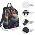 thumbnail image 2 of Yiaed Colorful Patterned Rabbit Print Lightweight Backpack Travel Backpacks Hiking Daypack for Women Men, 2 of 5